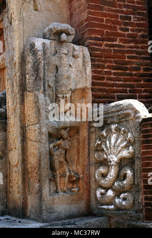 Anuradhapura, norte y centro de la Provincia de Sri Lanka Dagoba Jetavanarama Nagaraja Guardstone Foto de stock