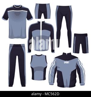 Conjunto de vector de colección de ropa deportiva