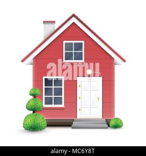 Casa realista, vector Imagen Vector de stock - Alamy