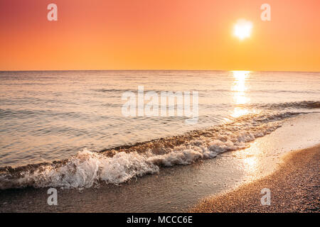 horizonte de playa en la noche