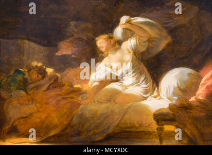 La inútil resistencia, Jean Honore Fragonard, circa 1770, Galería Nacional de Arte, Washington DC, Estados Unidos, América del Norte