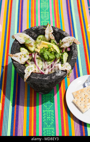 Aguachile (camarones marinados en cal-chile agua) desde Las Palmas  Restaurante, San Francisco, Riviera Nayarit, México Fotografía de stock -  Alamy