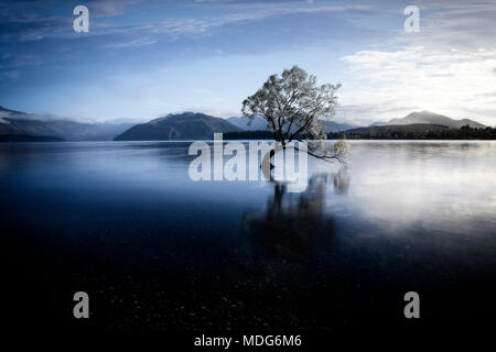 El Lago Wanaka, Isla del Sur, Nueva Zelanda.