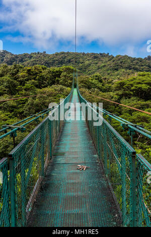 Puentes Colgantes en nuboso - Monteverde, Costa Rica Foto de stock
