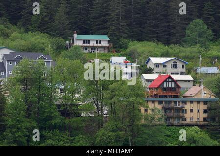Juneau distrito residencial de cerca. Foto de stock