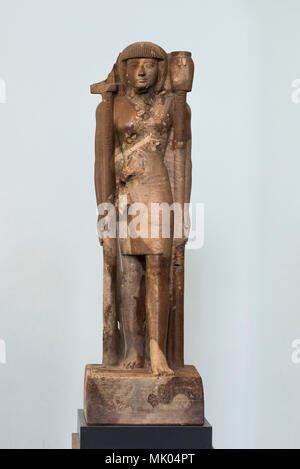 Londres. Inglaterra. Museo Británico. Estatua del príncipe Khaemwaset, sumo sacerdote de Ptah en Menfis. Originalmente de Abydos, Egipto. Xix dinastía, ca. 1260 A.C. Foto de stock