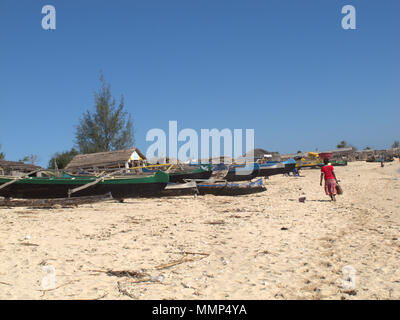 Los pueblos de Anakao, cerca de Tulear, Madagascar Foto de stock