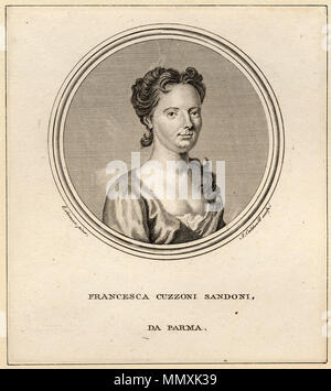 Francesca Cuzzoni (1696-1778) cantante de ópera italiana. circa 1760-1790. Francesca Cuzzoni (James Caldwall después de Enoc Seeman) Foto de stock
