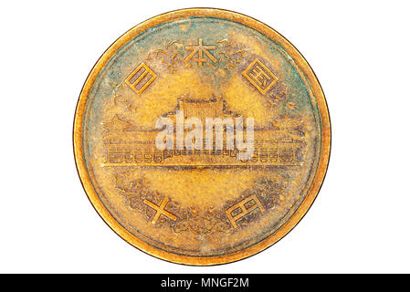 China antigua moneda de cobre para suerte aislado sobre fondo blanco  Fotografía de stock - Alamy