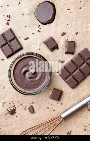 Delicioso chocolate oscuro fondo Foto de stock