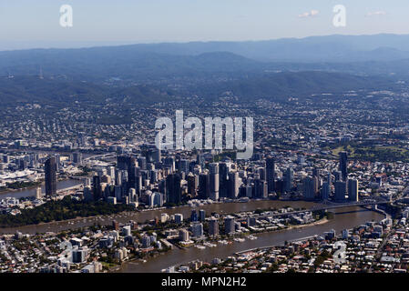 Vista aérea del centro de Brisbane. Foto de stock