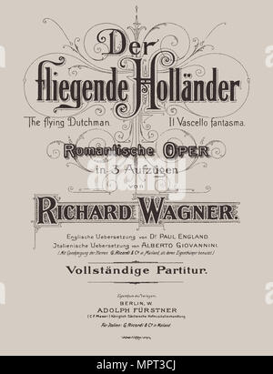 Der Fliegende Holländer (El Flying Dutchman), Berlín, Adolph Fürstner, ca 1887.