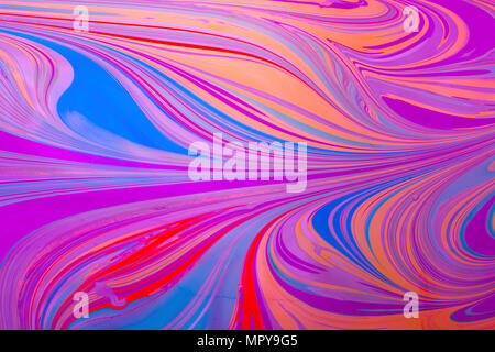 Vista aérea de coloridos veteado pintura abstracta Foto de stock