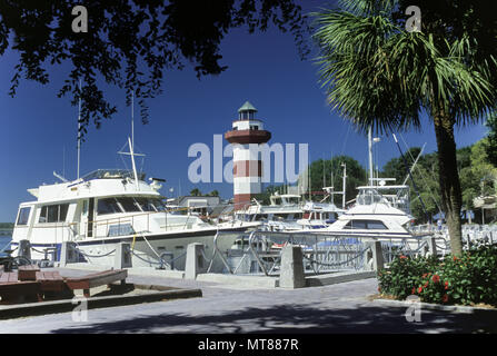 1990 histórico faro Harbour Town Hilton Head, Carolina del Sur, EE.UU.