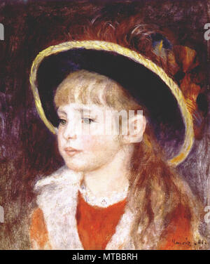 Pierre-Auguste Renoir - Jeanne Henriot (niña de un sombrero azul) 1881  Fotografía de stock - Alamy