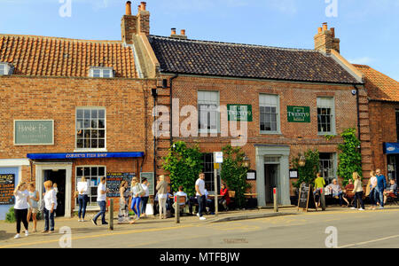 Burnham mercado, tiendas, bar ,No. Veinte9 restaurante, camillas de pescadería, humilde circulares, Norfolk, Inglaterra, Reino Unido. Foto de stock