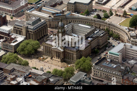 Vista aérea del Ayuntamiento de Bolton, Reino Unido