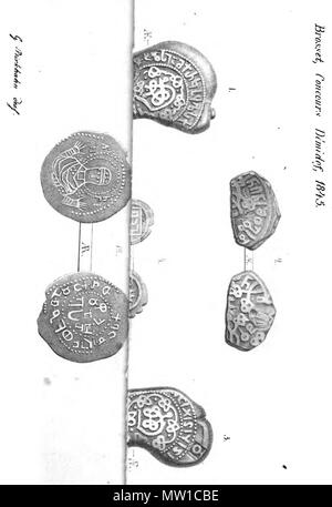 512 Rapport sur l'ouvrage intitulé Numizmaticheskie fakty Gruzenskago tsarstva et revue de numismatique Géorgienne. pág. 89 Foto de stock