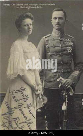 . Inglés: Viktoria Adelheid y Eduard de Sax-Coburgo y Gotha . 11 de octubre de 1905. Unknown 276 Herzogpaar von Sachsen-Coburg und Gotha Foto de stock