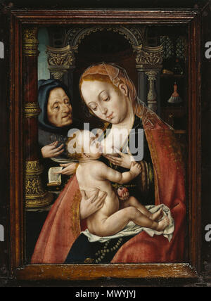 324 Joos van Cleve, studio - ateljee - ateljé (c. - N. -Ca. 1485 -1540-41 )- La Sagrada Familia - Pyhä perhe - Den heliga familjen (29387767741)