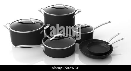 Sartenes y ollas Imágenes de stock en blanco y negro - Alamy