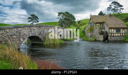 El Viejo Molino, Hobbiton, ubicación de El Señor de los anillos y el Hobbit, la trilogía cinematográfica Hinuera, Matamata, Nueva Zelanda