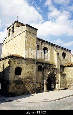España - Castilla y León - La Bureba - BURGOS (de distrito). Miranda del Ebro, la Iglesia de San Nicolás. Foto de stock