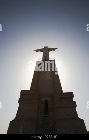 España - La Huerta de Murcia (distrito) - Murcia. Monteagudo; monumento del 'Corazón de Jesús'. Foto de stock