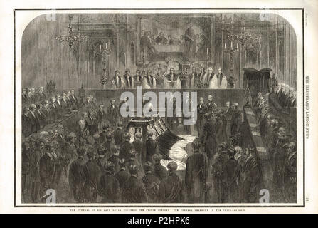 Funeral del Príncipe Consorte Alberto en diciembre de 1861 Foto de stock