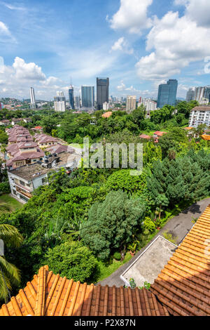 Vistas de Kuala Lumpur desde el templo de Thean Hou en Kuala Lumpur, Malasia Foto de stock