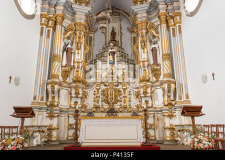 Na foto produzida nesta sexta-Feira (05) Vista interna da Igreja Nossa Senhora do Carmo em Mariana (MG). Foto de stock
