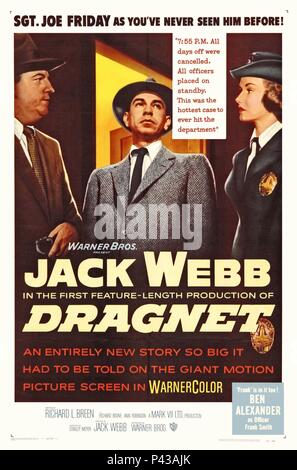 El título de la película original: Dragnet. Título en inglés: Dragnet. El director de cine: Jack Webb. Año: 1954. Crédito: Warner Brothers / Álbum Foto de stock