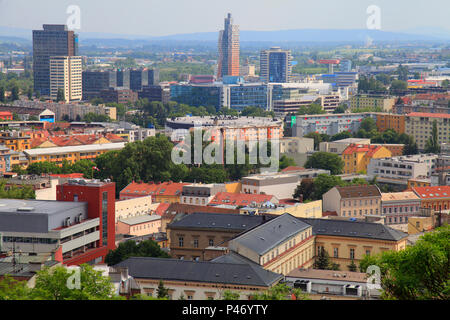La República Checa, Brno, horizonte, vista general, vista aérea, Foto de stock