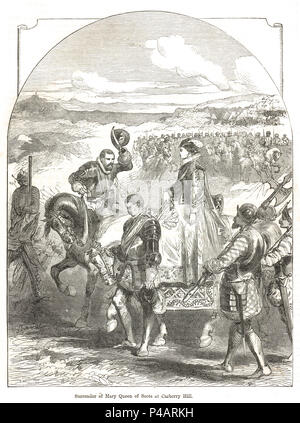 La renuncia de María, Reina de los Escoceses, Batalla de Carberry Hill, el 15 de junio de 1567 Foto de stock