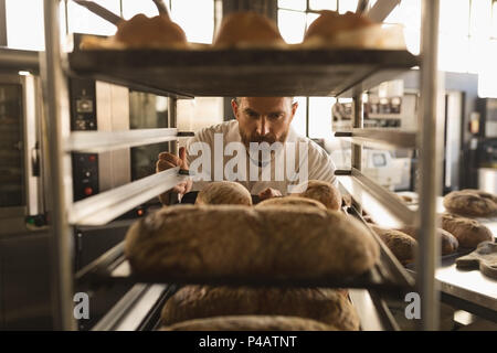 Hombres trabajando en baker baker shop Foto de stock