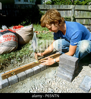 Colocación jardín patio patio de adoquines de cemento para Hardscape