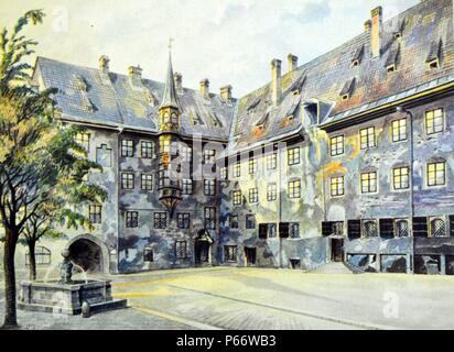Pintura de Adolf Hitler pintado en Flandes durante la Primera Guerra ...