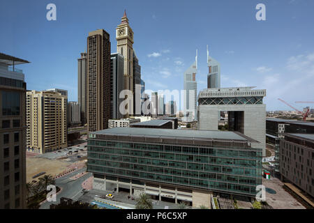 Dubai, Emiratos Árabes Unidos, el Centro Financiero Internacional de Dubai Foto de stock