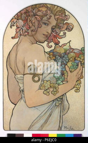 .: Alegorie eština Podzimu 1902 6 Autor Alfons Mucha 24.7.1860-14.7.1939 - Alegorie Podzimu