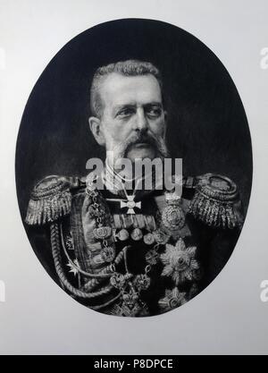 Retrato del Gran Duque Vladimir Alexandrovich de Rusia (1847-1909). Museo Estatal del Hermitage, en San Petersburgo. Foto de stock