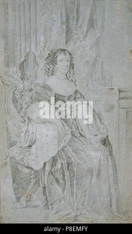 Retrato de Catalina de Braganza (1638-1705), reina consorte de Inglaterra. Museo Estatal del Hermitage, en San Petersburgo. Foto de stock