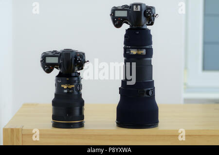 Wildlife Photography equipos lentes de cámaras, lentes de equipos de cámaras de fotografía deportiva Foto de stock