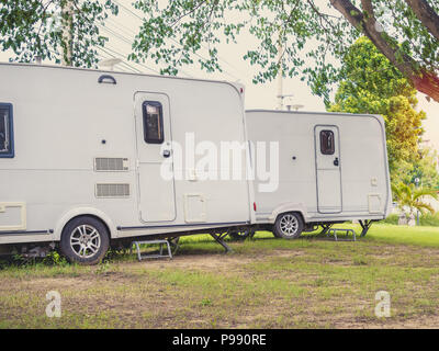 Caravana Blanca coches remolque de camping autocaravanas