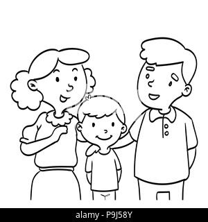 familia dibujos animados Imagen Vector de stock - Alamy