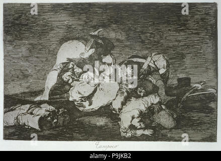 Los desastres de la guerra, una serie de grabados de Francisco de Goya (1746-1828), la placa 10 (impreso 36... Foto de stock