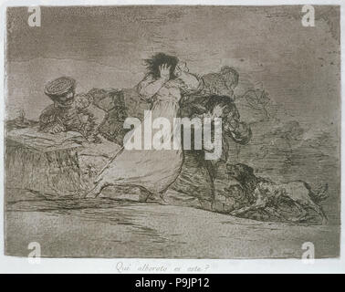 Los desastres de la guerra, una serie de grabados de Francisco de Goya (1746-1828), la placa 65: 'Qué albor… Foto de stock