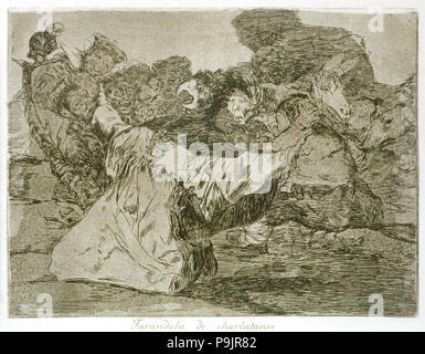 Los desastres de la guerra, una serie de grabados de Francisco de Goya (1746-1828), la placa 75: "Farándula… Foto de stock