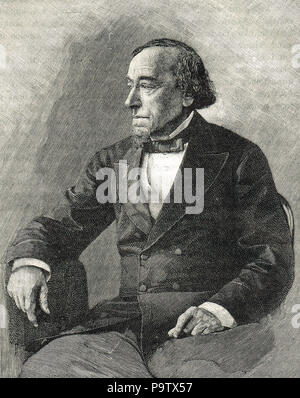 Benjamín Disraeli, Primer Ministro británico, primer conde de Beaconsfield Foto de stock