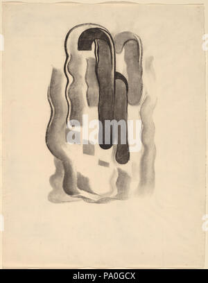 Dibujo; Carboncillo sobre Papel Fabriano establecido; 61 x 47 cm (24" x 18 1/2 pulg.); 707 Georgia O'Keeffe, nº 7, 1915 Especial NGA Foto de stock
