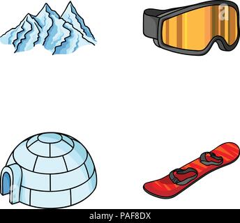 Icono de gafas de esquí, estilo de dibujos animados Imagen Vector de stock  - Alamy